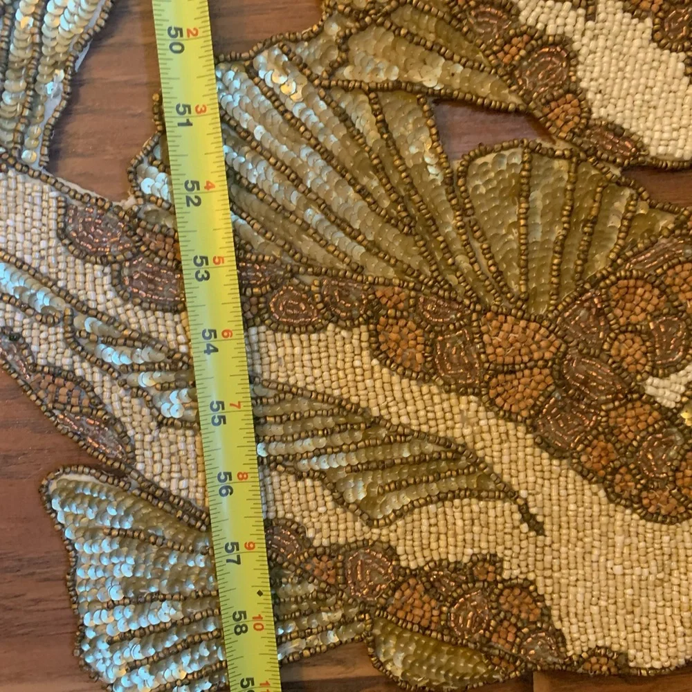 Table Runner Beaded Sequin Designer Kim Seybert Large 59”x24” Decor